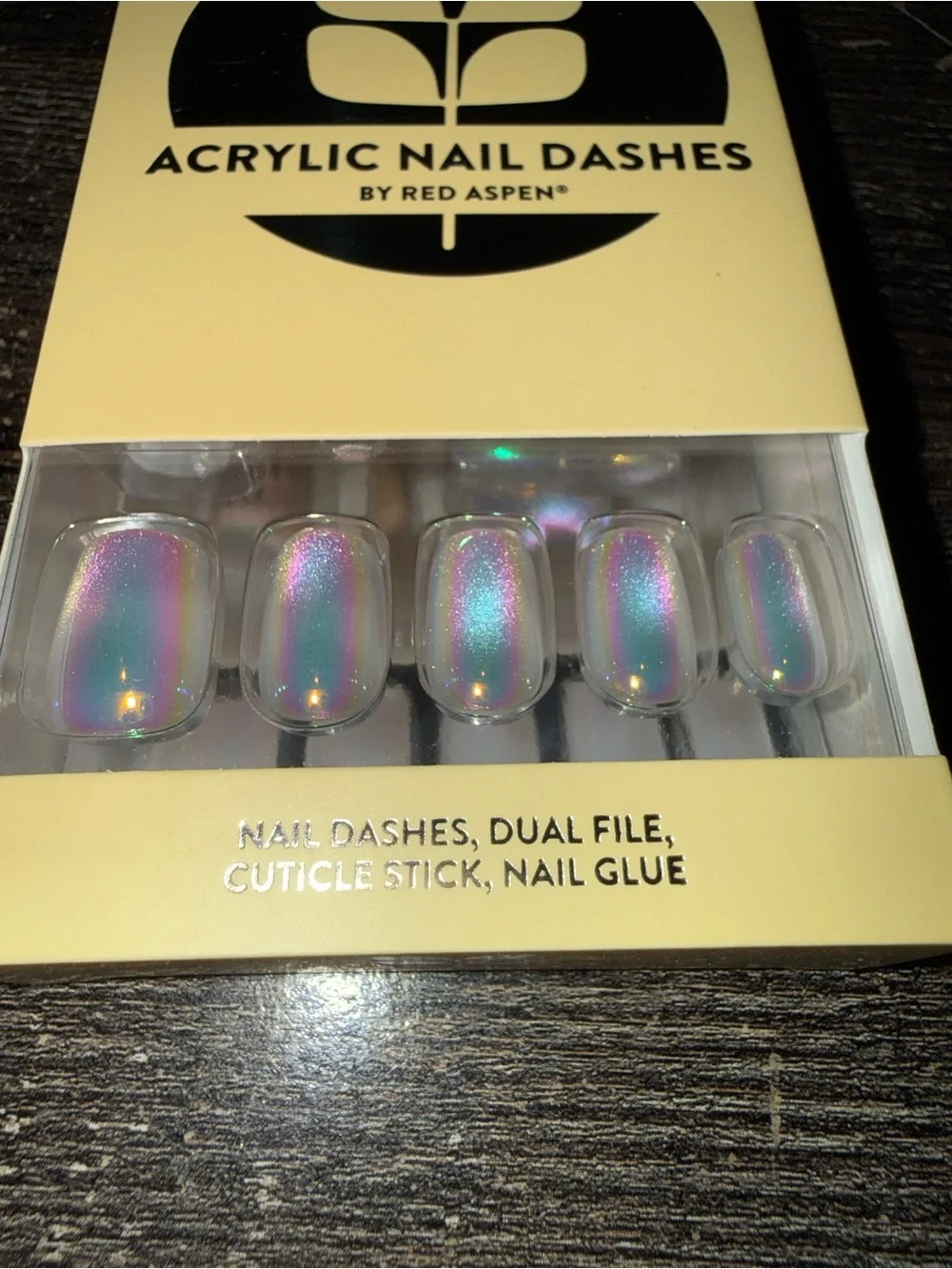 Red Aspen Acrylic Nail Dashes - Beaming Brandie